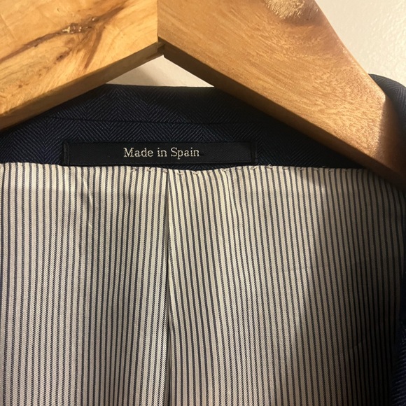 Ermenegildo Zegna Silk and Wool Navy Blazer 50R - Picture 3 of 11